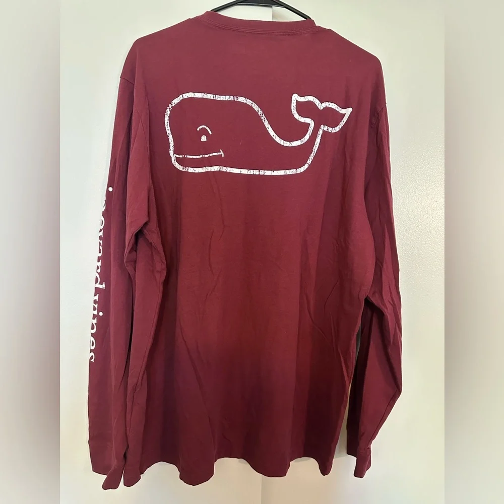 Vineyard Vines Maroon Long Sleeve Shirt - Picture 6 of 6